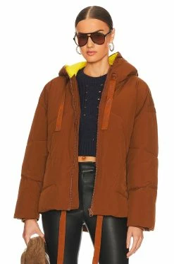 ESSENTIEL ANTWERP Chameleon Puffer Jacket Sepia