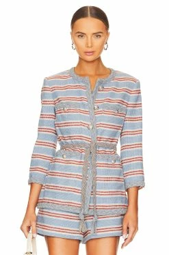 Veronica Beard Ginerva Jacket Blue Multi